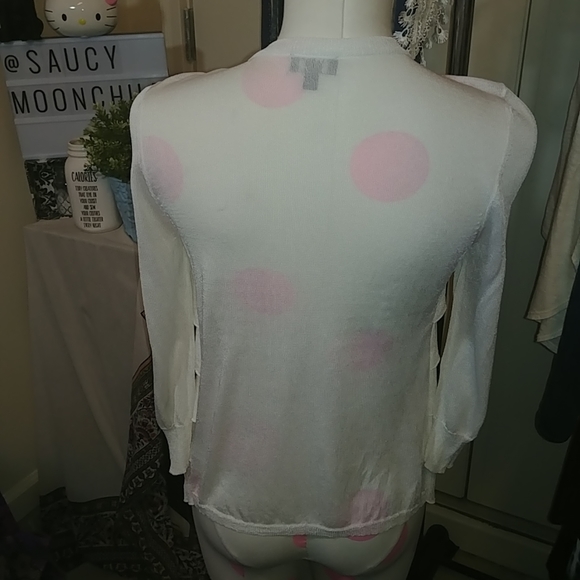 Talbots | small petite ruffle button up cardigan - Picture 8 of 8